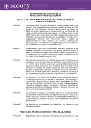 CODIFICACION DEL ESTATUTO DE LA ... - Scouts Ecuador