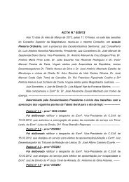 Acta n.º 06/2012 - ao Conselho Superior da Magistratura