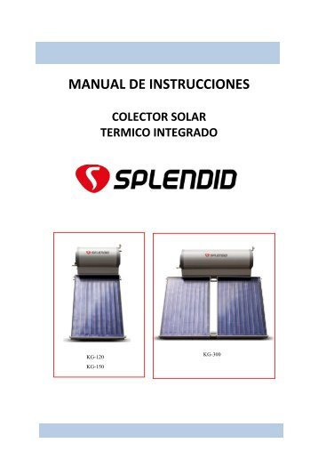 MANUAL TERMO SOLAR 120-150-300L -2012.pdf - SPLENDID