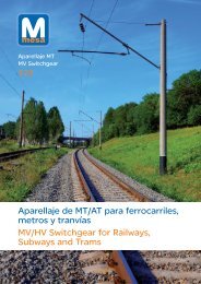 Aparellaje de MT/AT para ferrocarriles, metros y tranvías MV ... - MESA