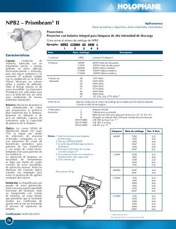 Crucetas NPB2 - Prismbeam® II - Holophane