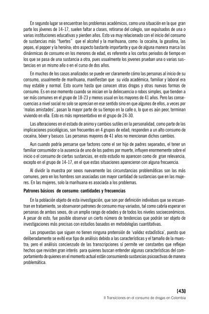 Transiciones en el consumo de drogas en Colombia - Mama Coca