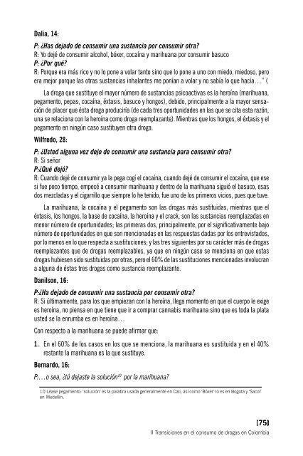 Transiciones en el consumo de drogas en Colombia - Mama Coca