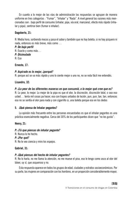 Transiciones en el consumo de drogas en Colombia - Mama Coca