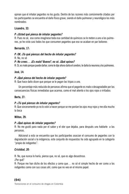 Transiciones en el consumo de drogas en Colombia - Mama Coca