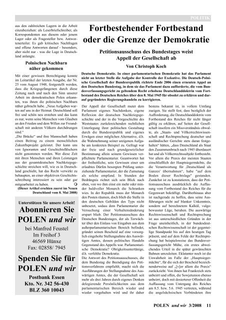 polen und wir - 3-2008.qxp - Deutsch-Polnische Gesellschaft der ...