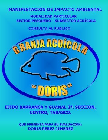 Granja Acuícola “Doris” - sinat - Semarnat