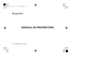 MANUAL DO PROPRIETÁRIO - Honda