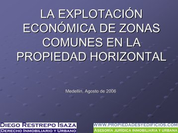 LA EXPLOTACIÓN ECONÓMICA DE ZONAS COMUNES ... - AP Legis