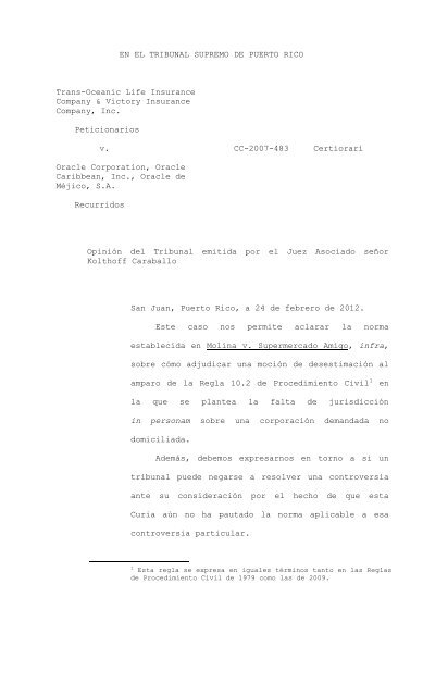 2012 TSPR 34 - Rama Judicial de Puerto Rico