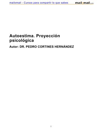 Autoestima. Proyección psicológica