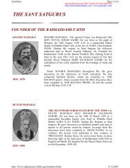 Radhasoami Faith - www.BahaiStudies.net