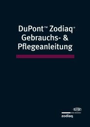 DuPont™ Zodiaq® Gebrauchs- & Pflegeanleitung