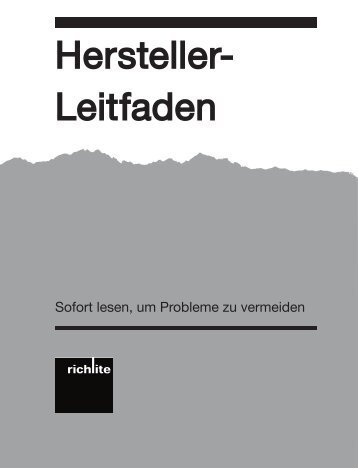 Hersteller- Leitfaden - Richlite