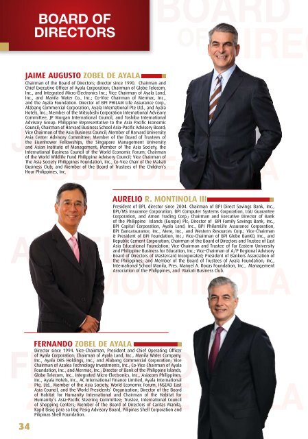 JAIME ZOBEL DE AYALA - Bank of the Philippine Islands