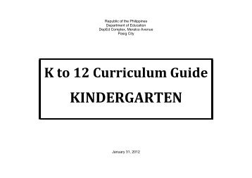 Reading St Bps Kindergarten Curriculum Guides 1st