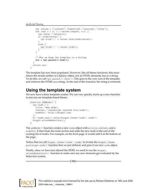 Drupal 6 JavaScript and jQuery - Ebook-Cours.com