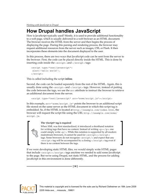 Drupal 6 JavaScript and jQuery - Ebook-Cours.com