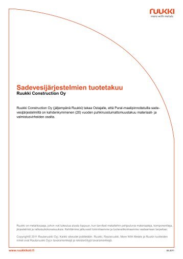 Ruukki_sadevesijarjestelma_takuu