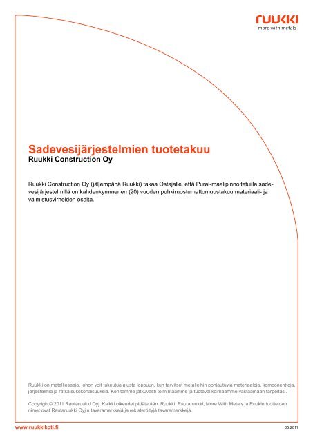 Ruukki_sadevesijarjestelma_takuu