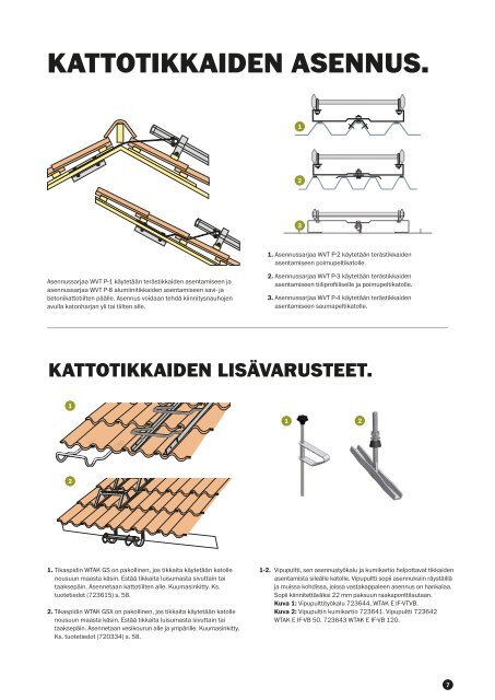 ja kattotuotteisiin kuvastossamme (pdf). - Wibe Ladders