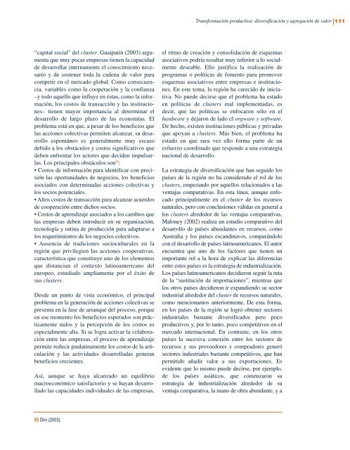 Transformación productiva: diversificación y agregación de ... - CAF