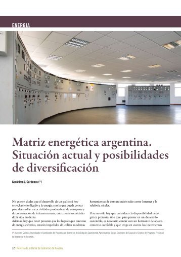 Matriz energética argentina. Situación actual y posibilidades de ...