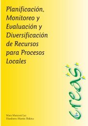 Planificación, Monitoreo y Evaluación y Diversificación de ... - Creas