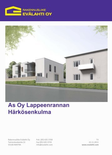 Lataa esite - Rakennusliike Evälahti Oy