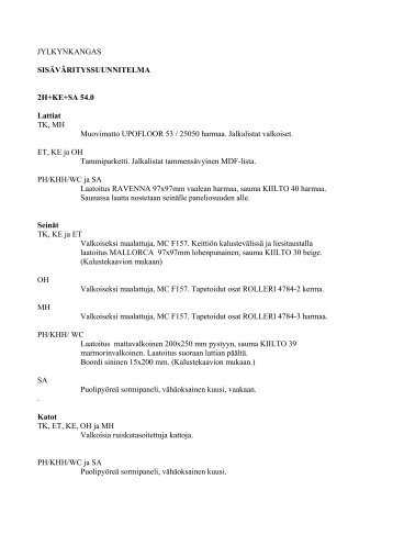 JYLKYNKANGAS SISÄVÄRITYSSUUNNITELMA 2H+KE+SA ... - NSA