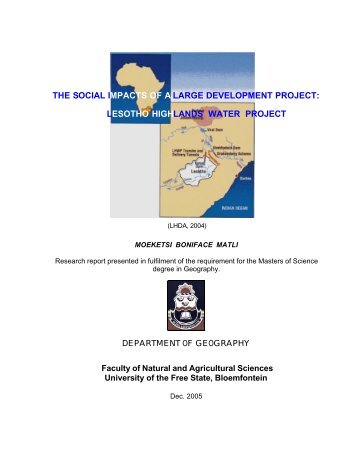 The Social Impacts of a Large Development Project - The Le…