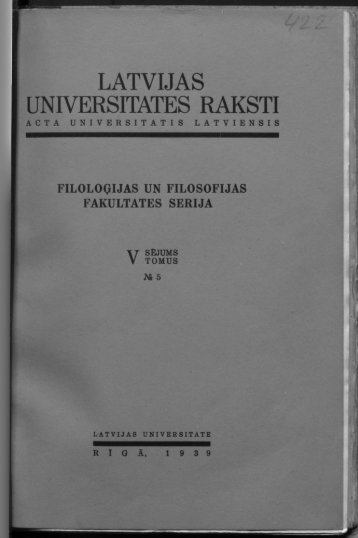 LATVIJAS UNIVERSITĀTES RAKSTI - DSpace - Latvijas Universitāte