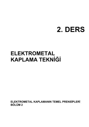 Elektrometal kaplamanın temel prensipleri ... - Galvanoteknik.org