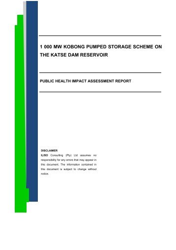 1 000 mw kobong pumped storage scheme on the katse dam ... - Iliso