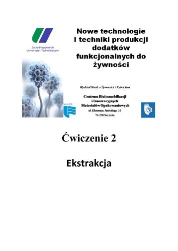 Ćwiczenie 2 Ekstrakcja - CBIMO