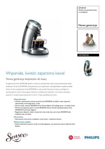HD7830/50 SENSEO® Zestaw do parzenia kawy w torebkach - Philips