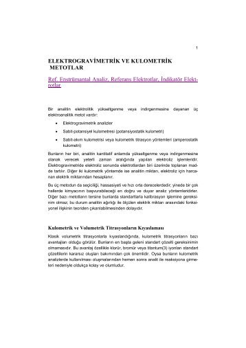 Elektrogravimetri ve Kulometri