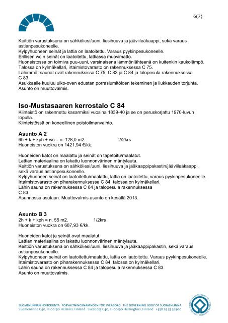 Iso-Mustasaaren kerrostalo C 84 - Suomenlinna