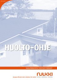 Ruukki Maalipinnoitetut teräkset, huolto-ohje