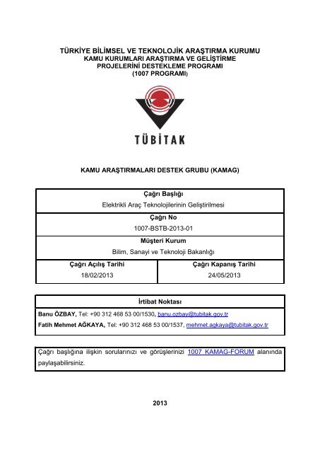 Elektrikli Araç Teknolojilerinin Geliştirilmesi - Tübitak