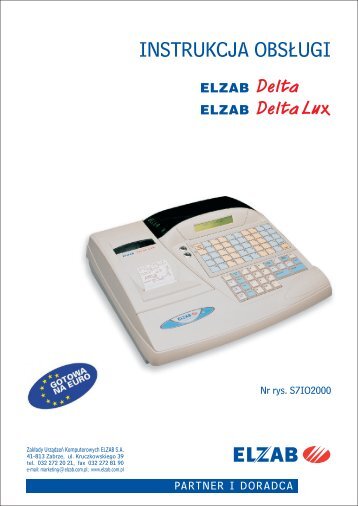 Instrukcja obsługi kasy ELZAB Delta - Elzab S.A.