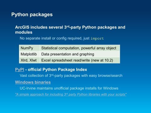 Using Python with ArcGIS