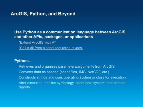 Using Python with ArcGIS