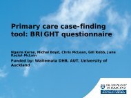 Primary care case-finding tool: BRIGHT questionnaire