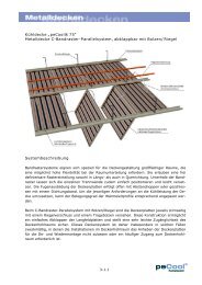 Kühldecke „peCool® 75“ Metalldecke C-Bandraster-Parallelsystem ...