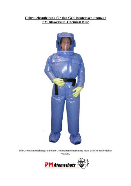 PM Blower Suit Chemical Blue - PM Atemschutz