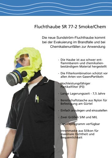 Fluchthaube SR 77-2 Smoke/Chem - PM Atemschutz