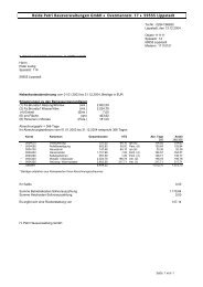 Nebenkostenabrechnung – Beispiel