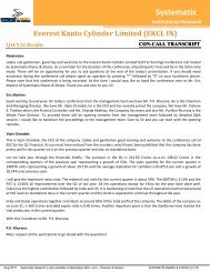 Systematix - Everest Kanto Cylinder Ltd.