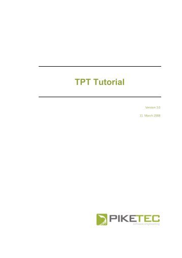 TPT Tutorial - PikeTec